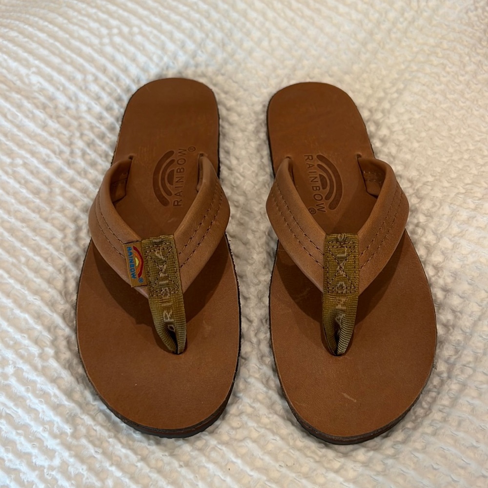 Rainbow sandals, brand new never worn